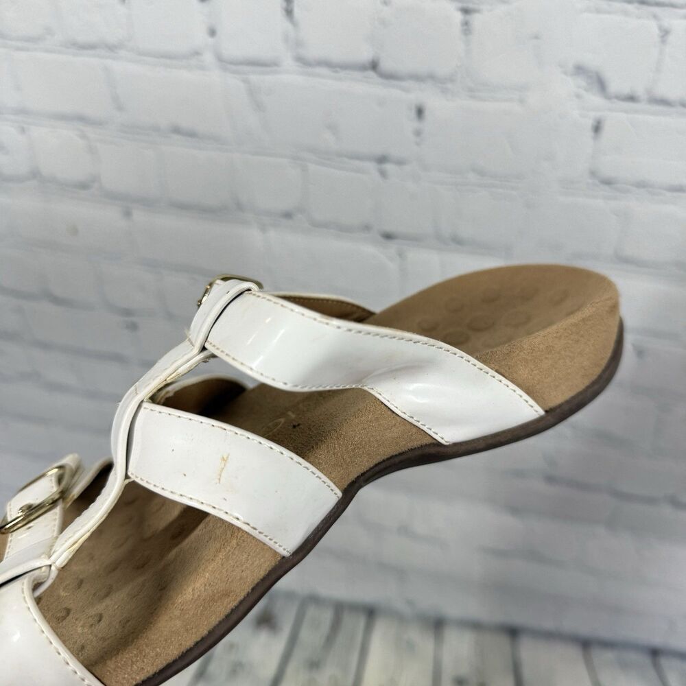 Vionic Sandals Size 7 White Strap Buckle Comfort Footbed Minimalist Coastal - Picture 13 of 13